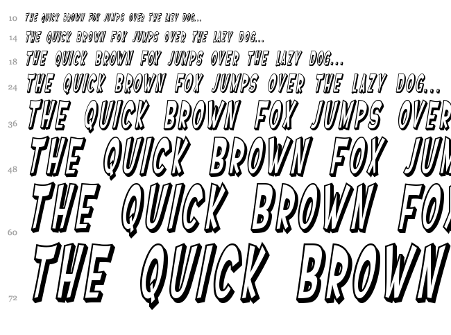 SF Ferretopia font waterfall